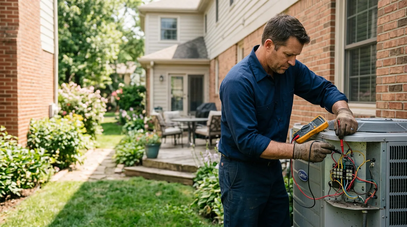 HVAC technician working near Marshall, CA
